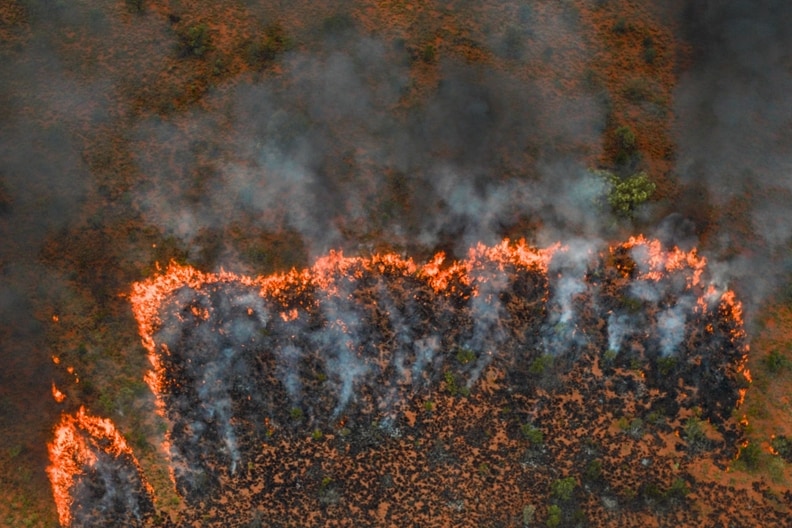Bushfire burning outside Nyirripi